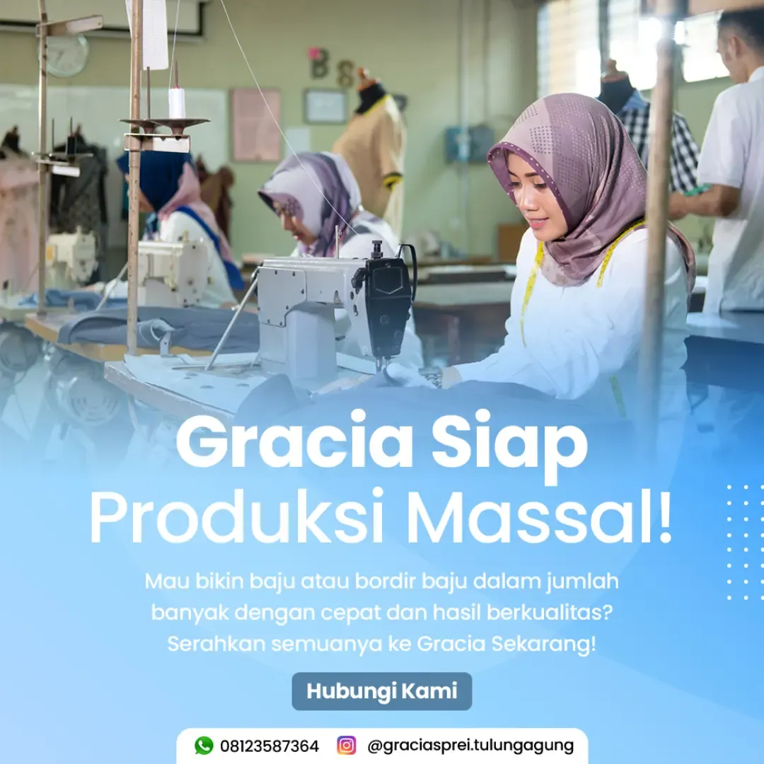 <p>Gracia sprei produksi massal mau bikin baju ata
